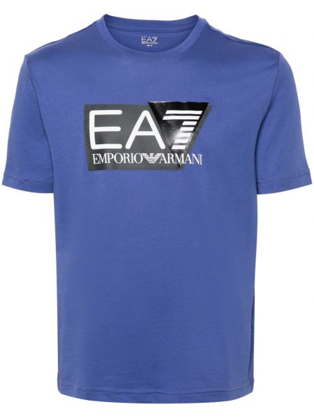 T-shirt en coton à imprimé Ea7 Emporio Armani