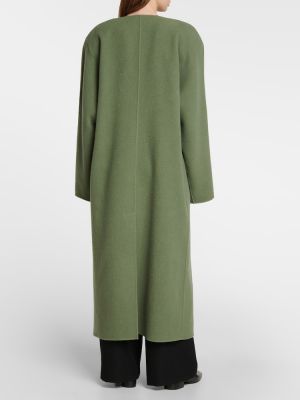 Kašmírový kabát The Row zelený