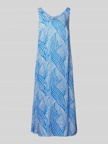 Rozkloszowana sukienka z dekoltem w serek Smith And Soul niebieski