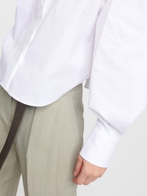 Medvilninė marškiniai Brunello Cucinelli balta