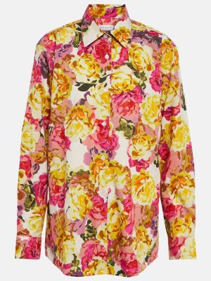 Kvetinová bavlnená košeľa s potlačou Dries Van Noten