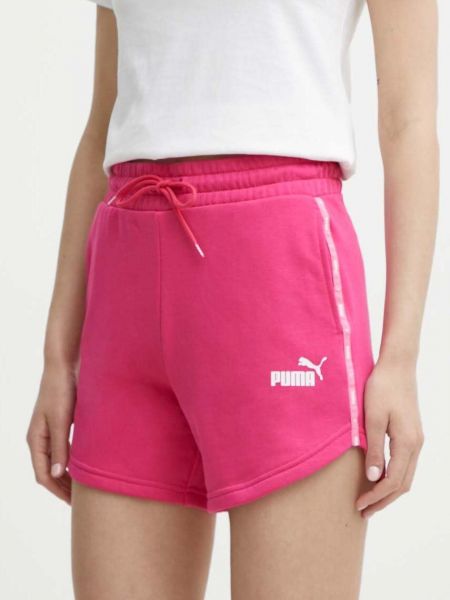 Pantaloni cu talie înaltă Puma roz
