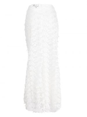Krajkové květinové sukně Cynthia Rowley bílé