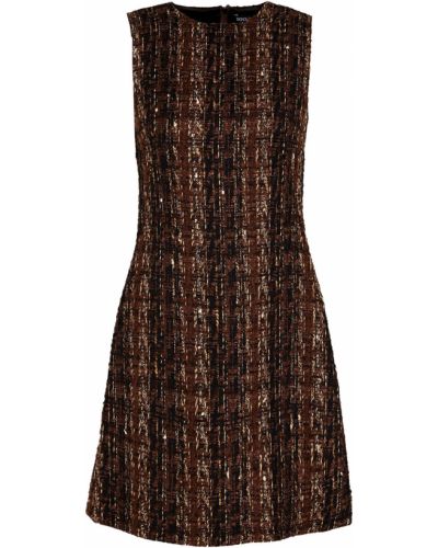 Плаття міні твідове Dolce & Gabbana, коричневе