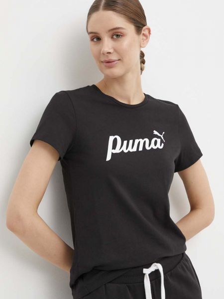 Czarna koszulka bawełniana Puma