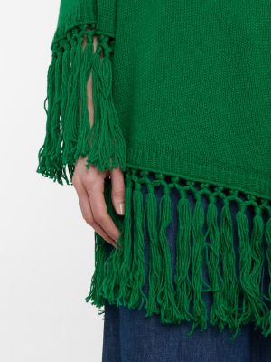 Poncho en laine Valentino vert