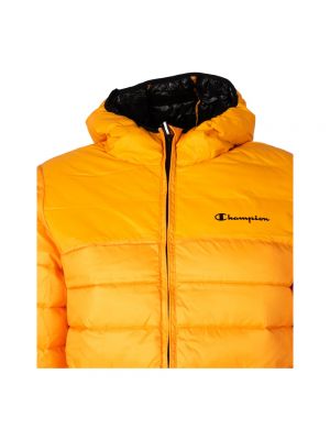 Pikowana kurtka puchowa z kapturem Champion żółta