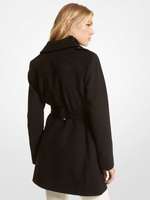 Шерстяное пальто Michael Kors черное