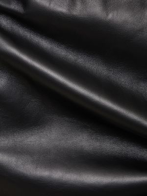 Kožená sukňa Chloé čierna