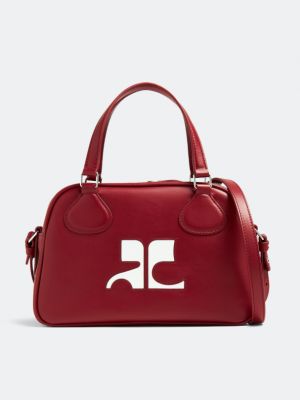 Кожаная сумка Courrèges красная