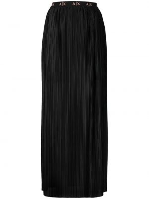 Plisované sukně Armani Exchange černé