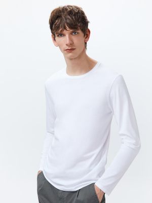Camiseta de manga larga manga larga Sfera blanco