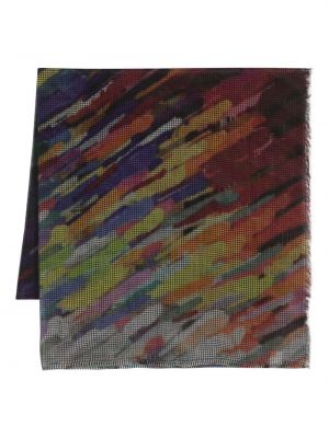 Žakárový šál s abstraktným vzorom Destin fialová