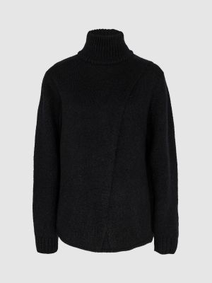 Nylonový vlnený priliehavý sveter Minimum - čierna