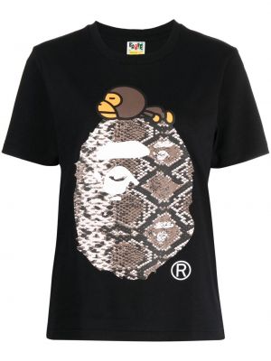 Тениска с принт A Bathing Ape® черно