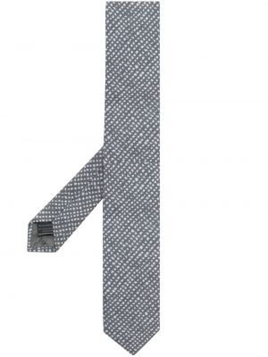 Jacquard gepunktete krawatte Emporio Armani grau