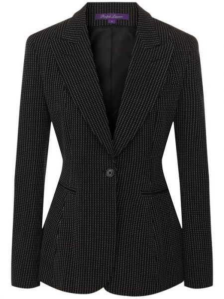 Шерстяной пиджак Ralph Lauren черный