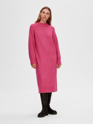 Vestito in maglia Selected Femme rosa