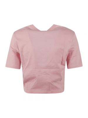 Haftowana koszulka Versace różowa