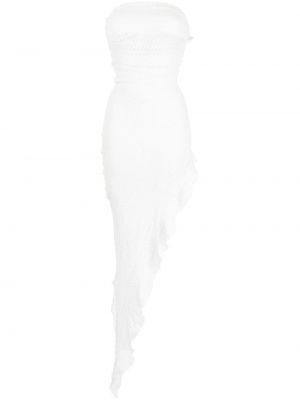 Asymetrické dlouhé šaty Siedres biela