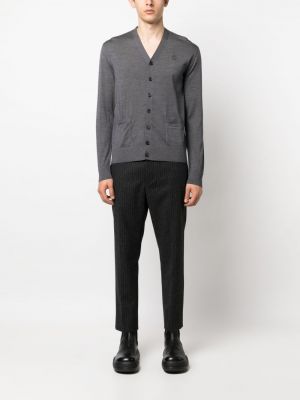 Cardigan brodé en tricot Dsquared2 gris