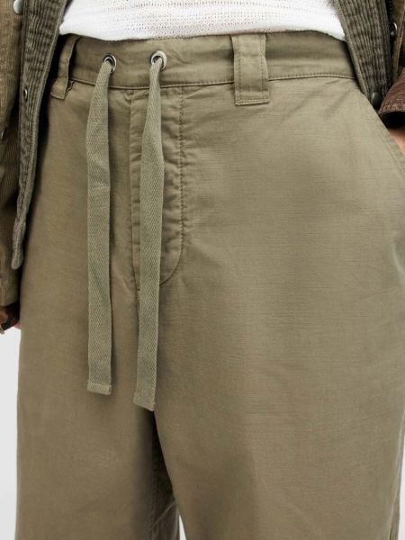 Pantaloni din bumbac Allsaints maro