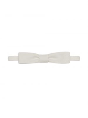 Cravate avec noeuds en coton Saint Laurent blanc