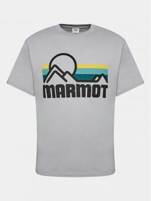 Priliehavé tričko Marmot sivá