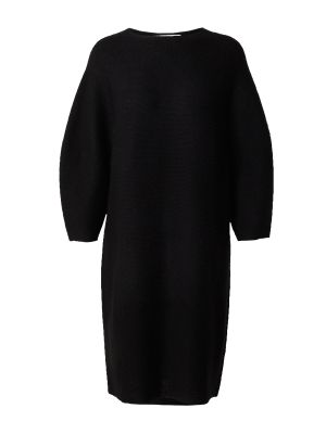 Pletené pletené kašmírové šaty Pure Cashmere Nyc čierna