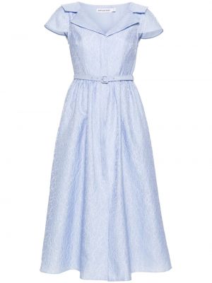 Φλοράλ μίντι φόρεμα Self-portrait μπλε
