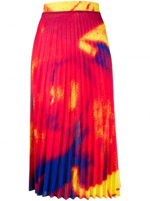 Plisované midi sukně Thebe Magugu červené