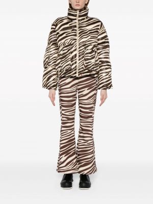 Daunenjacke mit print mit zebra-muster Cynthia Rowley braun