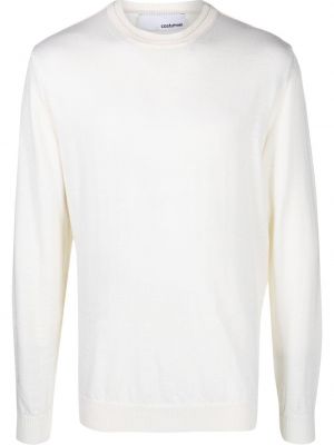 Пуловер с кръгло деколте Costumein бяло