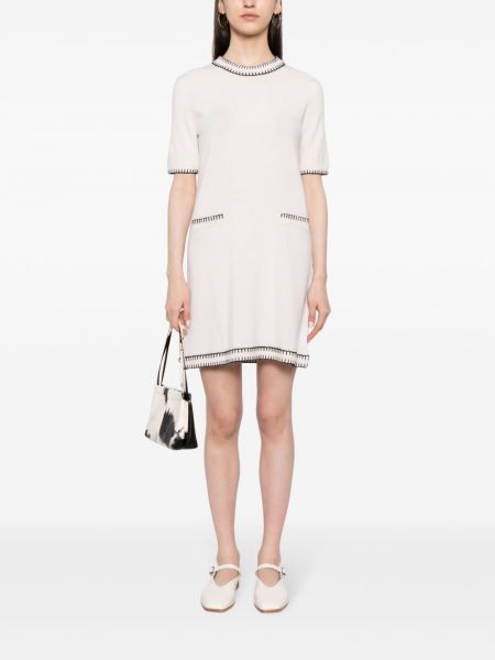Kootud kašmiirist kleit Lisa Yang valge