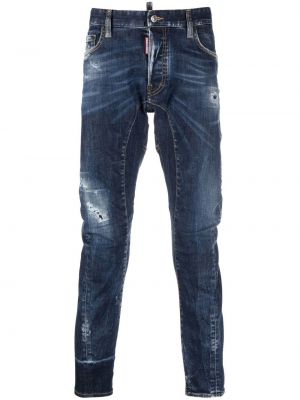 Ahdistunut slim fit-farkut Dsquared2 sininen