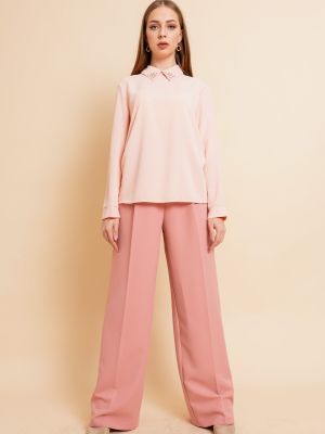 Pantaloni cu croială lejeră Lafaba roz