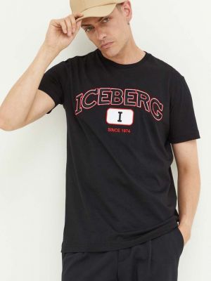 Тениска с дълъг ръкав Iceberg черно