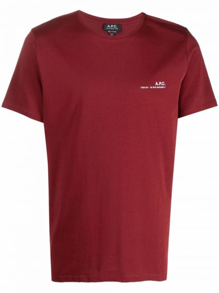 Camiseta con estampado A.p.c. rojo