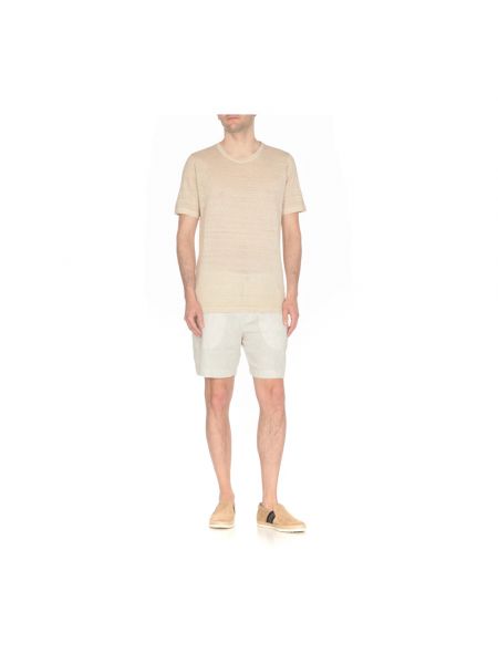 Pantalones cortos de lino 120% Lino beige