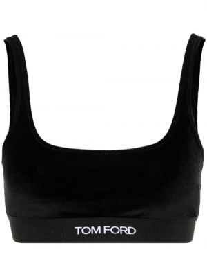 Βελούδινος σουτιέν bralette ζακάρ Tom Ford μαύρο