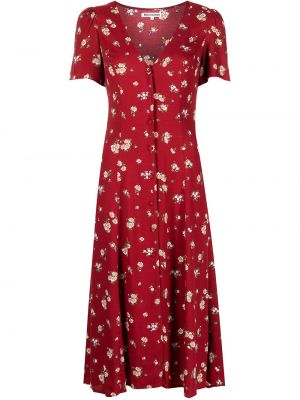 Trykt floral dress Reformation rød