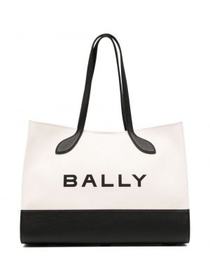 Shopper kabelka s potiskem Bally černá