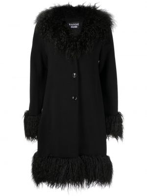 Palton de blană Boutique Moschino negru