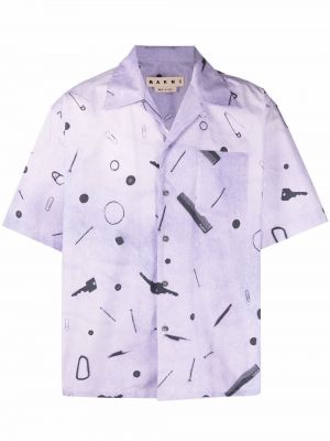 Camisa con estampado Marni violeta