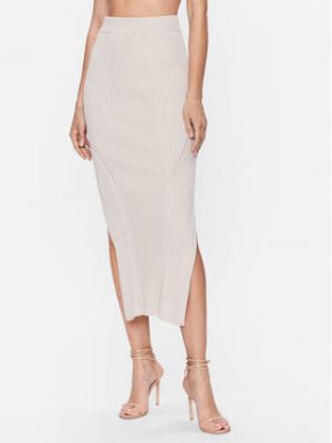 Slim fit priliehavá puzdrová sukňa Calvin Klein sivá
