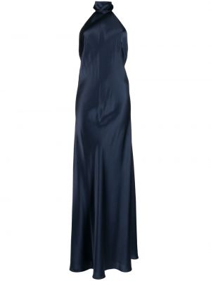 Šaty s výrezom na chrbte Michelle Mason modrá