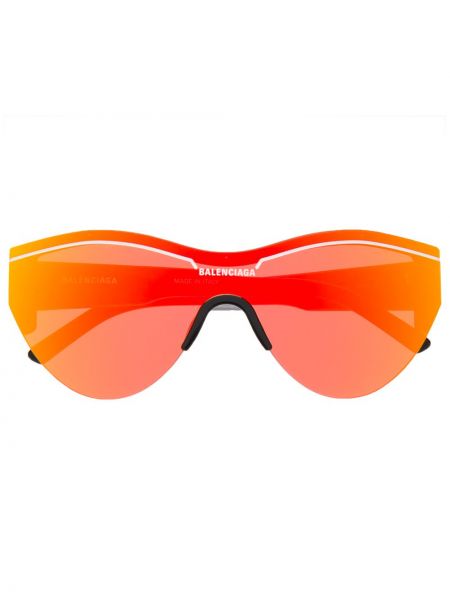 Gafas de sol reflectantes Balenciaga Eyewear naranja