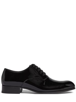 Pantofi oxford cu șireturi din piele de lac Tom Ford negru