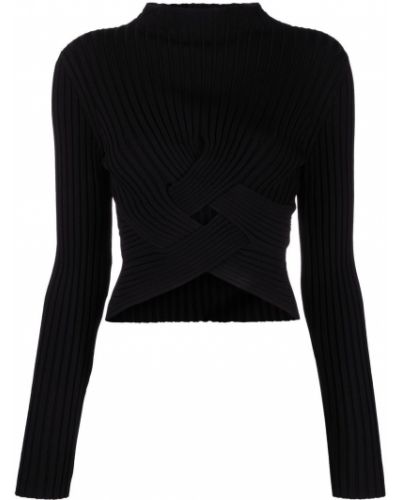 Плетен пуловер Stella Mccartney черно