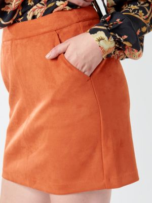 Mini spódniczka Vero Moda pomarańczowa